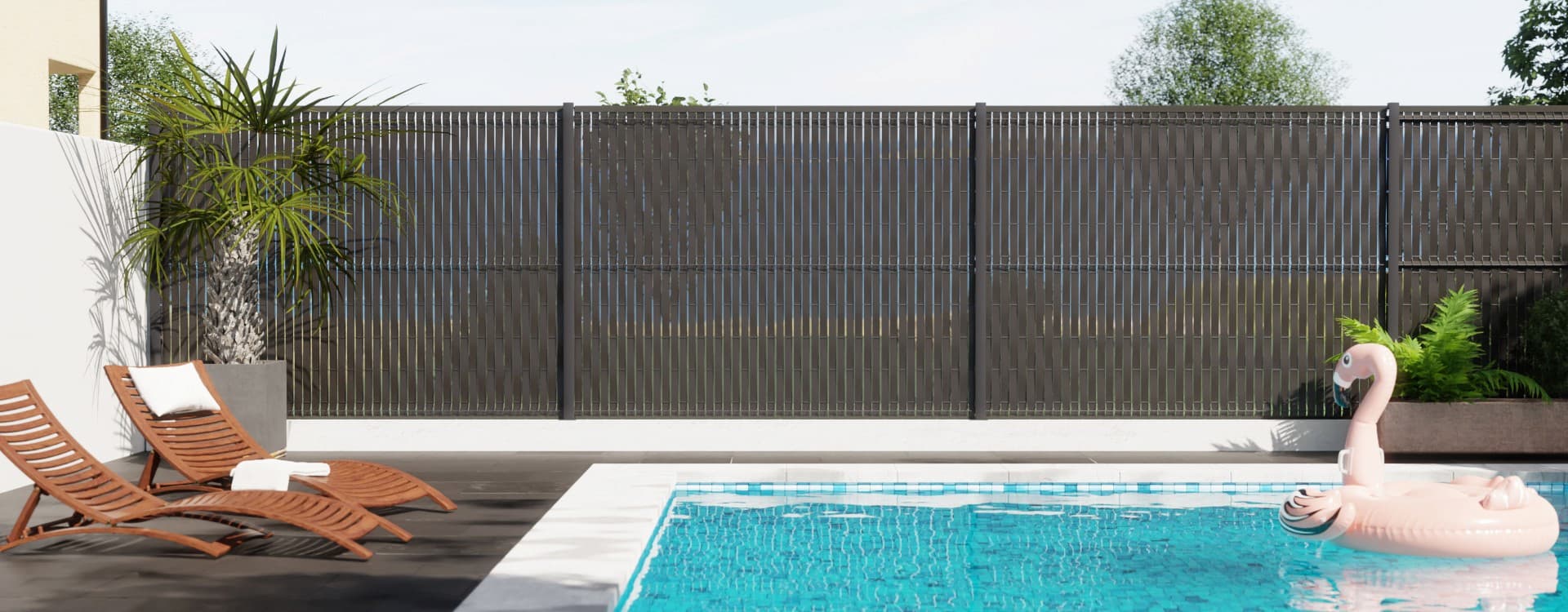 occultation composite pour grillage rigide pose tressée