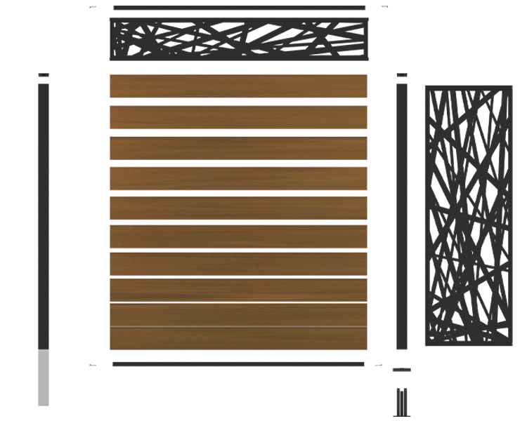 elementy ogrodzenia kompozytowego